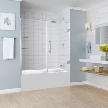 teljes szélességű zuhanyfal kádra